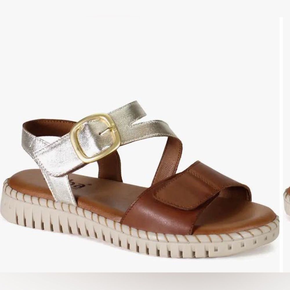 New Diba True Chau Fer Leather Comfort Wedge Sandals